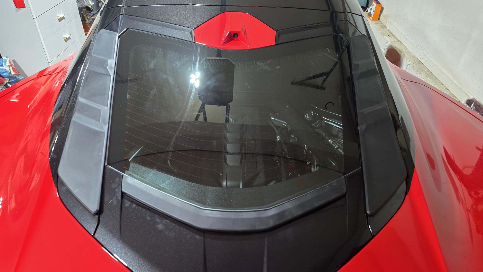 Dry Bay Vent Blocks and Rear Window Spoiler,Rear Hatch Hood Car Wash Covers Engine Bay Air Vent Inserts Protection for Corvette C8 Z51 Coupe 2020+ customer photo 2