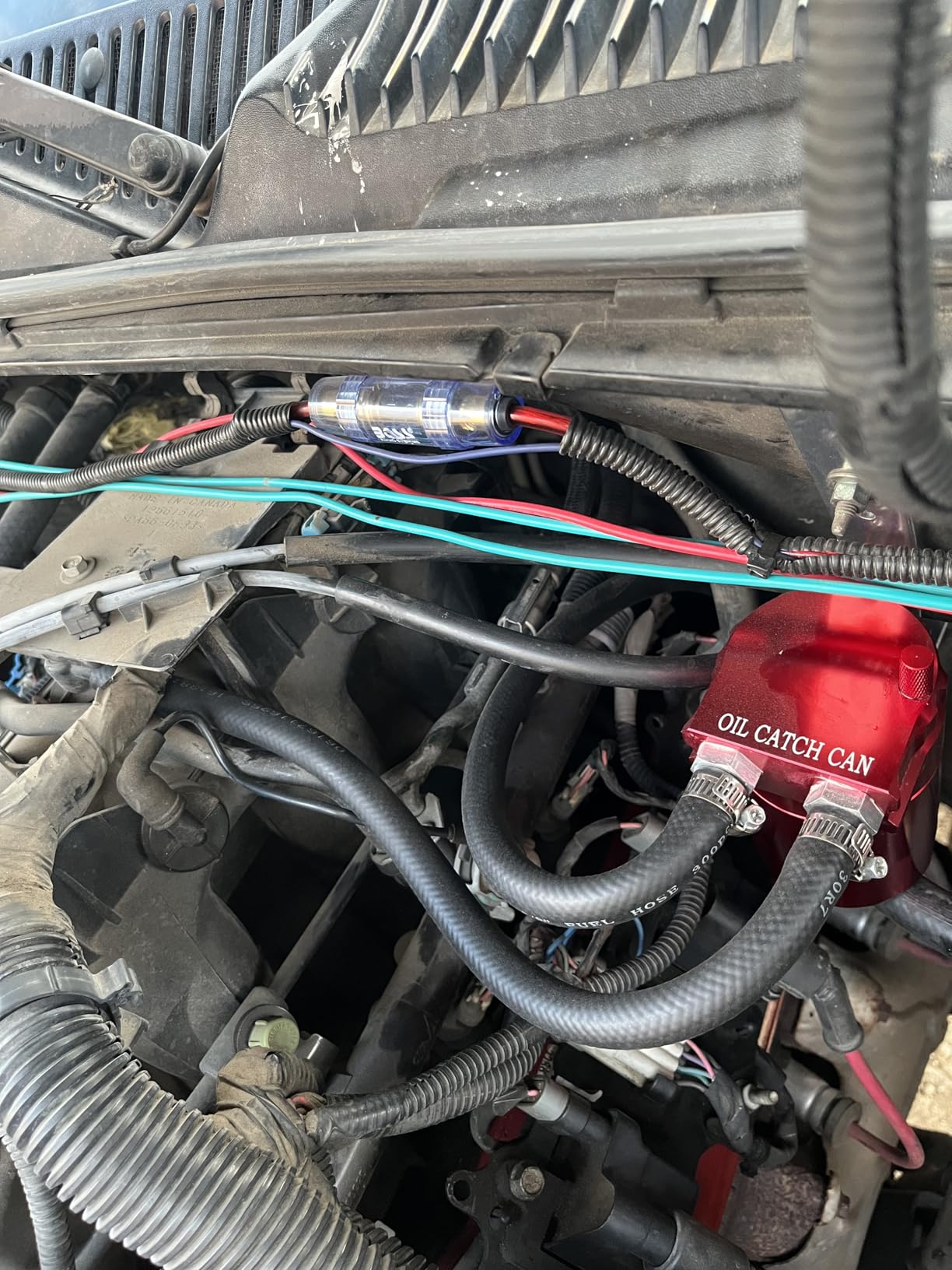 EVIL ENERGY Oil Catch Can, 300ML Baffled Oil Can, Universal Aluminum Air Oil Separator Breather Tank with 3/8