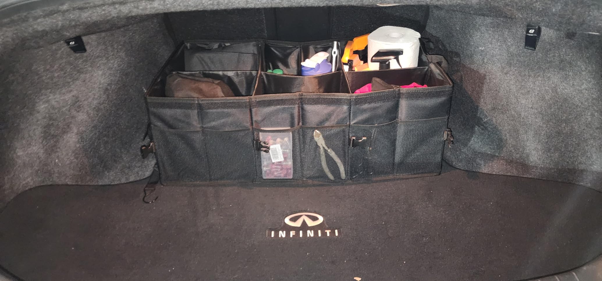 FORTEM Trunk Organizer For SUV Car Trunk Organizer, Foldable Storage, Car Accessories for Women Men, Collapsible Bag, 600D Oxford, Non Slip Bottom, Straps, Soft Cover (45L) customer photo 1