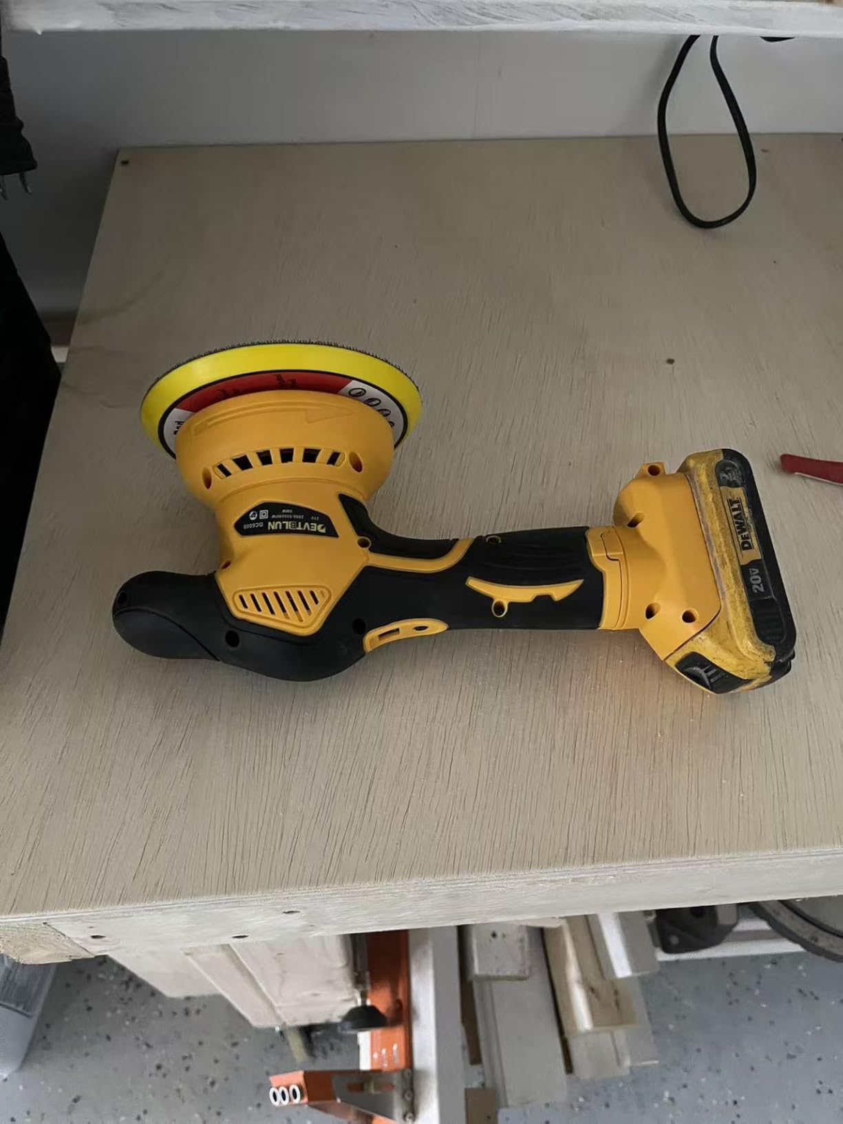 Cordless Car Buffer Polisher Kit for Dewalt 20V Battery(NO Battery),6 In Brushless Dual Action Random Polishing Machine , 8 Variable Speed 5500RPM, Orbital Polisher for Car Detailing,14Pcs Accessories customer photo 1