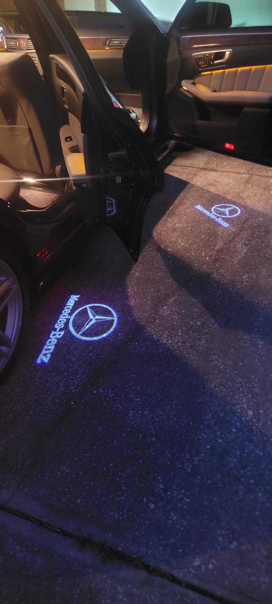 door light logo,HD door light logo Welcome Lights Lamp Door Light Puddle Lights Kit Compatible with Accessories A B C E M GL GLA GLC GLE Class(4PCS) customer photo 1