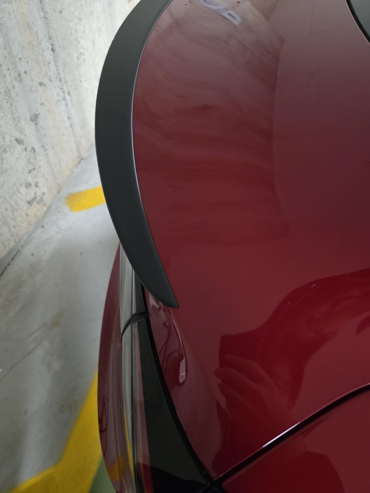 Spoiler Fit for Tesla Model 3 2017-2023, Upgrade ABS Material Rear Spoiler Wing OEM Rear Trunk Lip, Model 3 Accessories (Matte Carbon Fiber) customer photo 2