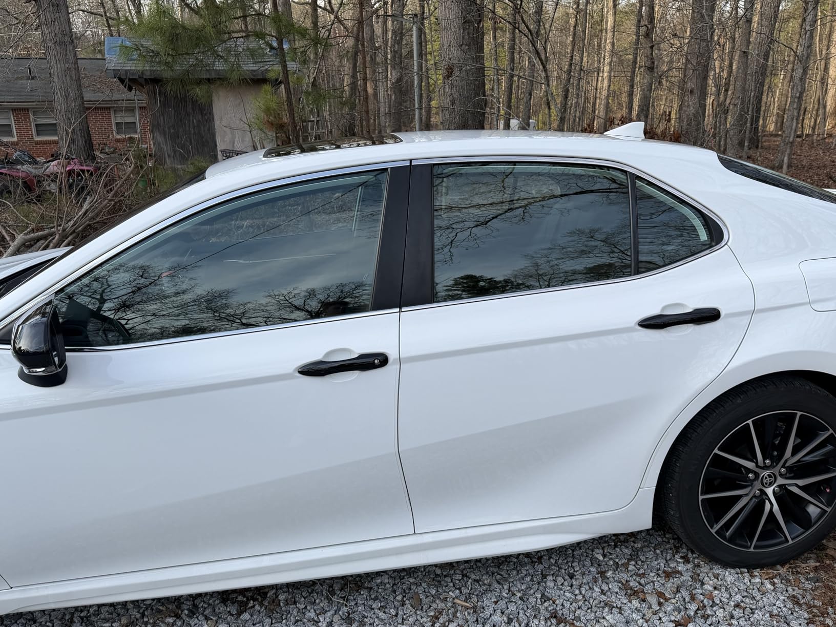 CKE No Adhesive Snap-on Compatible with Toyota Camry 2026 2025-2018 for Corolla Venza Avalon Pruis Accessories Car Door Handle Cover Protector Car Exterior Door Handle Cover Trims -Carbon Fiber Style customer photo 1