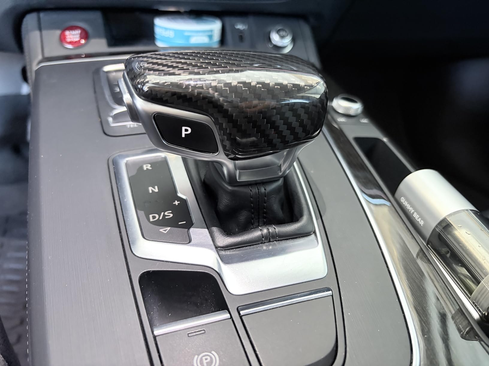 NVCNX Real Carbon Fiber Shift Knob Cover for Audi A4 2017-2025 / S4 A5 S5 RS5 Q5 SQ5 2018-2025 customer photo 1