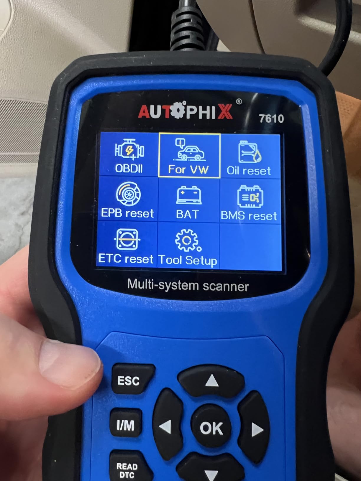 AUTOPHIX 7610P+ Fit for VW Audi, Full System Diagnostic Tool, All Reset Service, Fit for Volkswagen Audi Skoda Seat, Full OBD2 Code Reader with Battery Registration Oil Reset customer photo 1