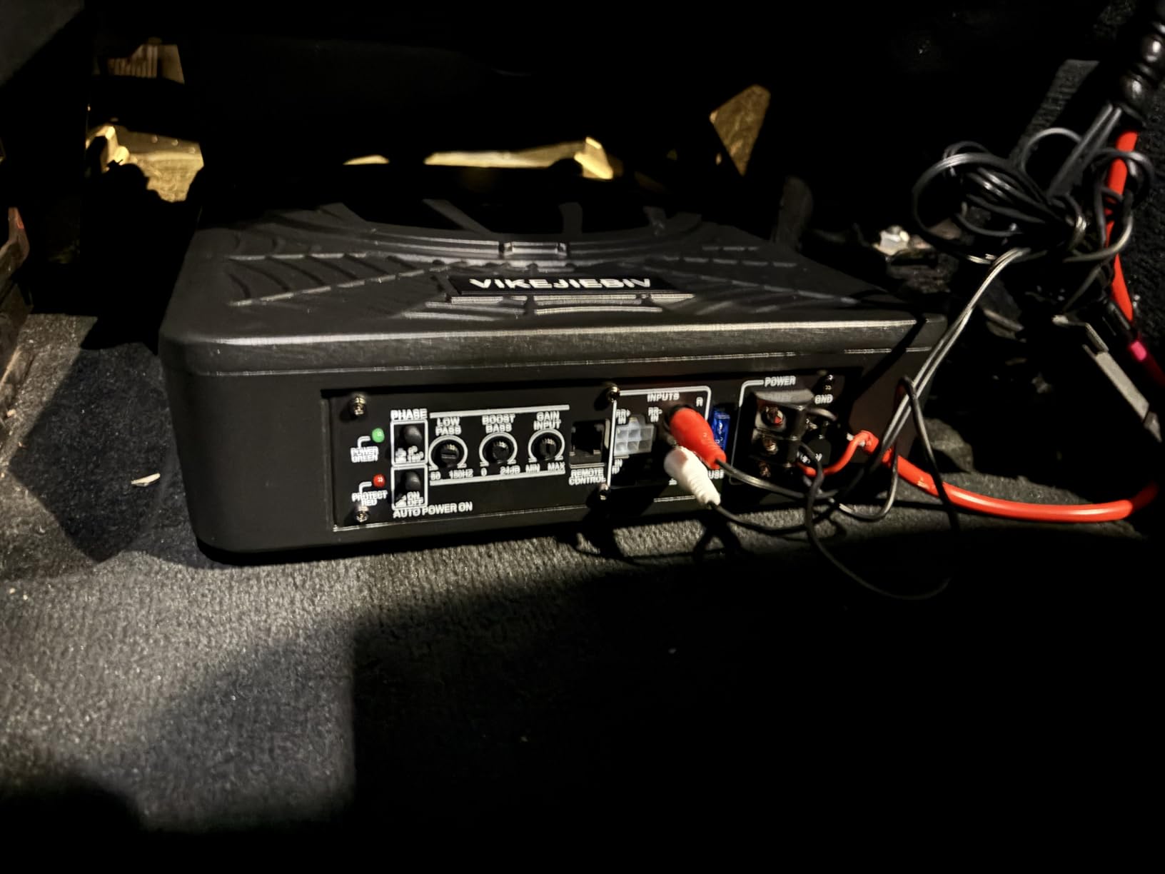 1200W Subwoofer, Slim Underseat Car Subwoofer and Amp Package with Ambient Light, Individual Control for Low Pass/Gain/Boost Bass, Loud Stereo Sound, Deep Bass Perfect for Truck/SUV/Jeep/MPV (Black) customer photo 1