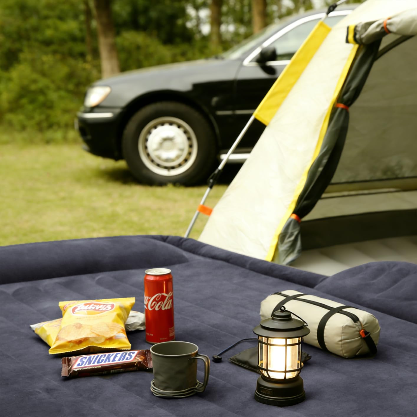 Self-Inflating SUV Air Mattress with Built in Electric Pump，car air Mattress with Pillow for Trunk，Portable car Mattress for Travle and Camping, Black customer photo 1