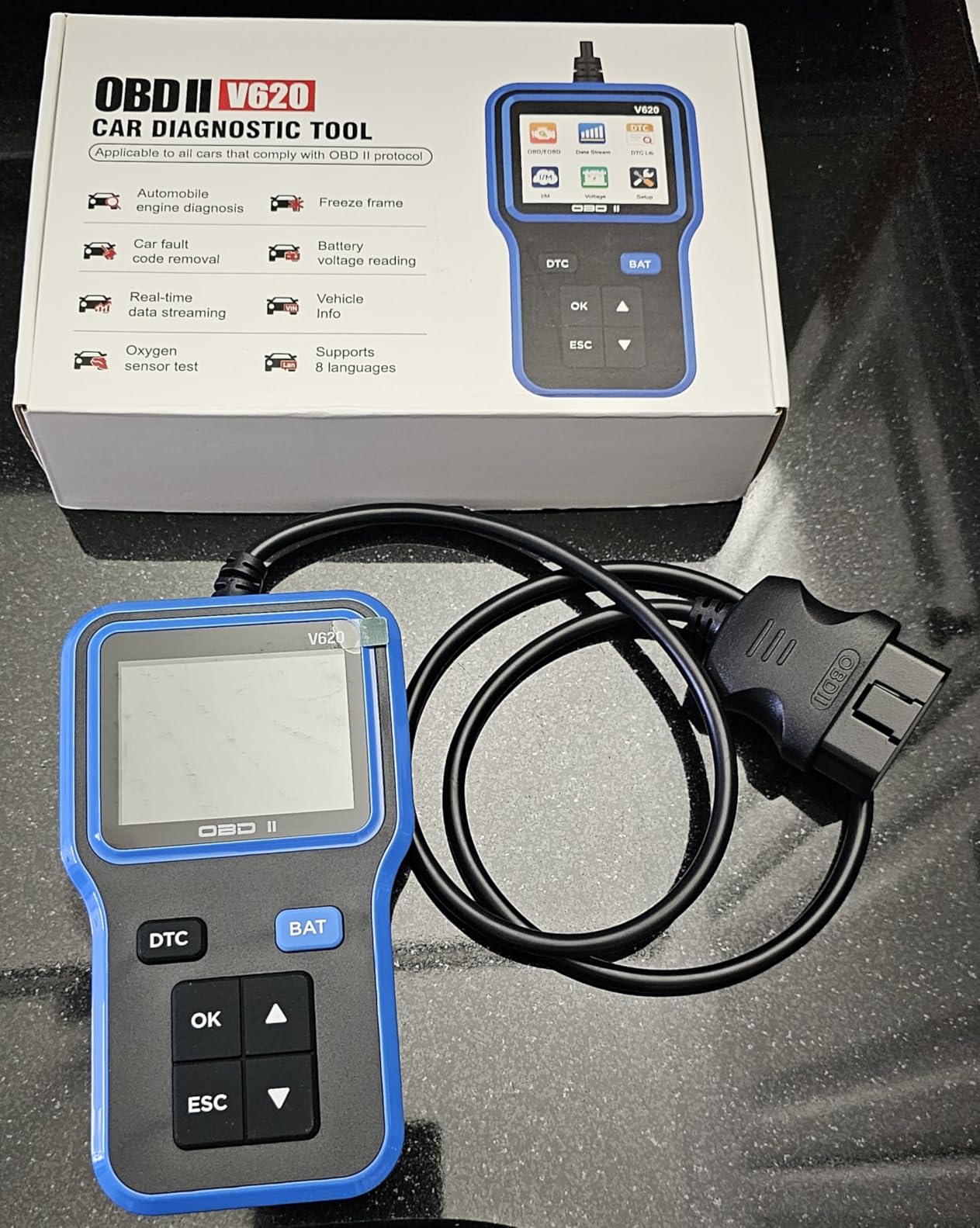 OBD2 Scanner with Upgrade Battery Tester - Diagnostic Tool for Cars That Check Engine Light & Emissions Readiness Read and Clears Vehicle Error Codes for All OBD II Protocol Vehicles Since 1996 customer photo 2