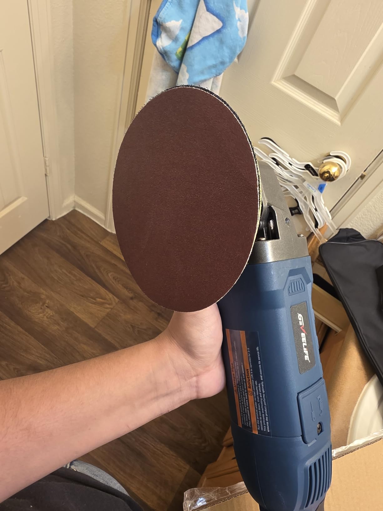 GEVEELIFE Buffer Polisher, 6 Inch/7 Inch 1600W Rotary Car Buffer Polisher Waxer, 7 Variable Speed 1000-3500 RPM customer photo 2