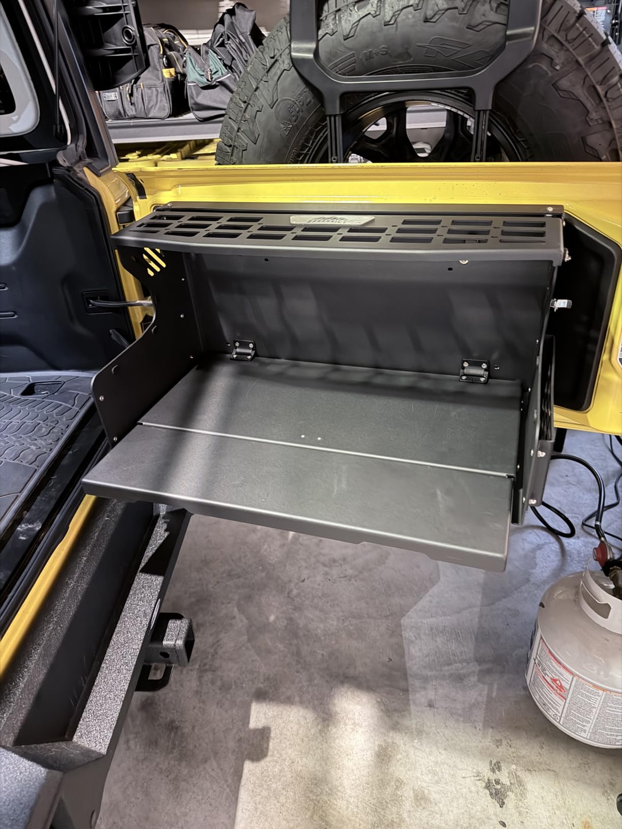 Rear Door Tailgate Table and Molle Panel Fit for Jeep Wrangler JK JKU JL JLU 2007-2023 2/4 Door, Multi-Function Truck Storage and Camping Workstation customer photo 1