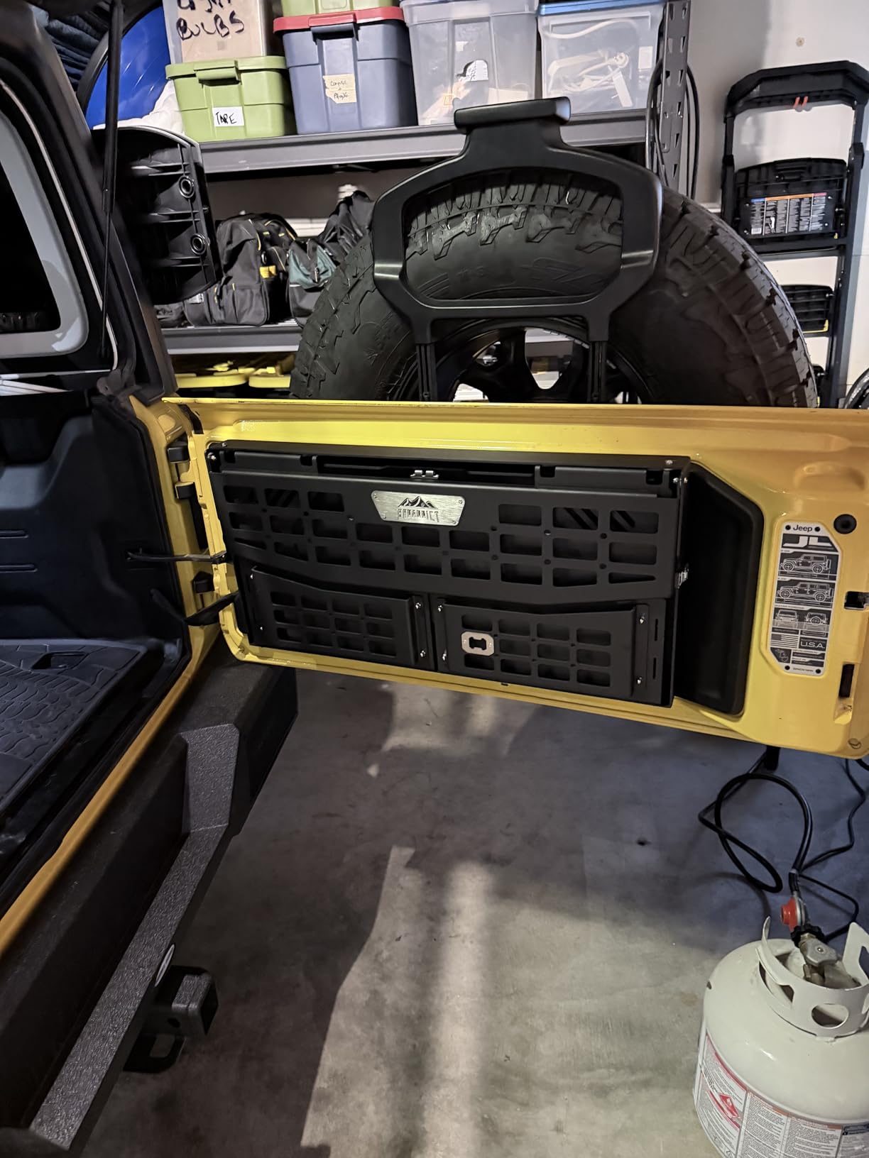 Rear Door Tailgate Table and Molle Panel Fit for Jeep Wrangler JK JKU JL JLU 2007-2023 2/4 Door, Multi-Function Truck Storage and Camping Workstation customer photo 2