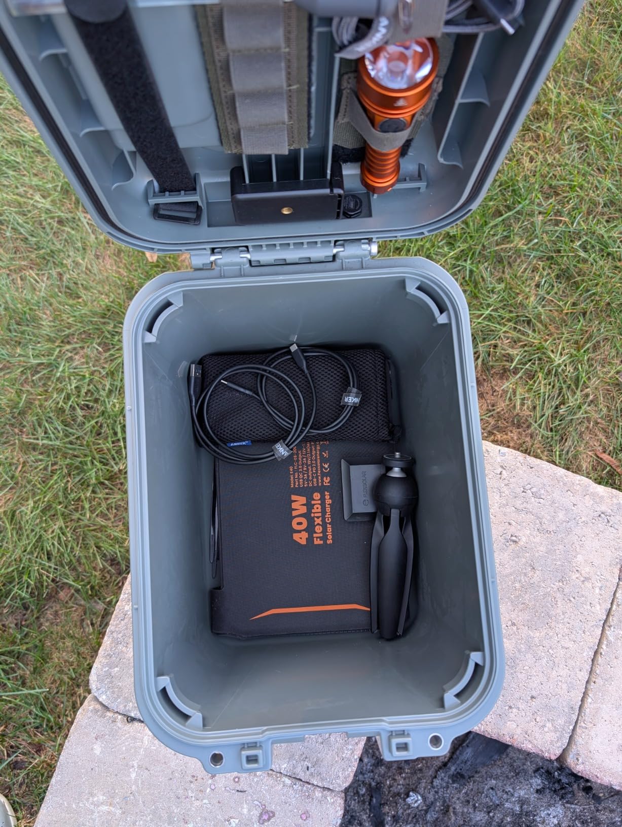 LoadOut 60 GoBox Divided Waterproof Cargo Case, Dry Box, Camera Case, Fishing Tackle Box, Tan customer photo 2