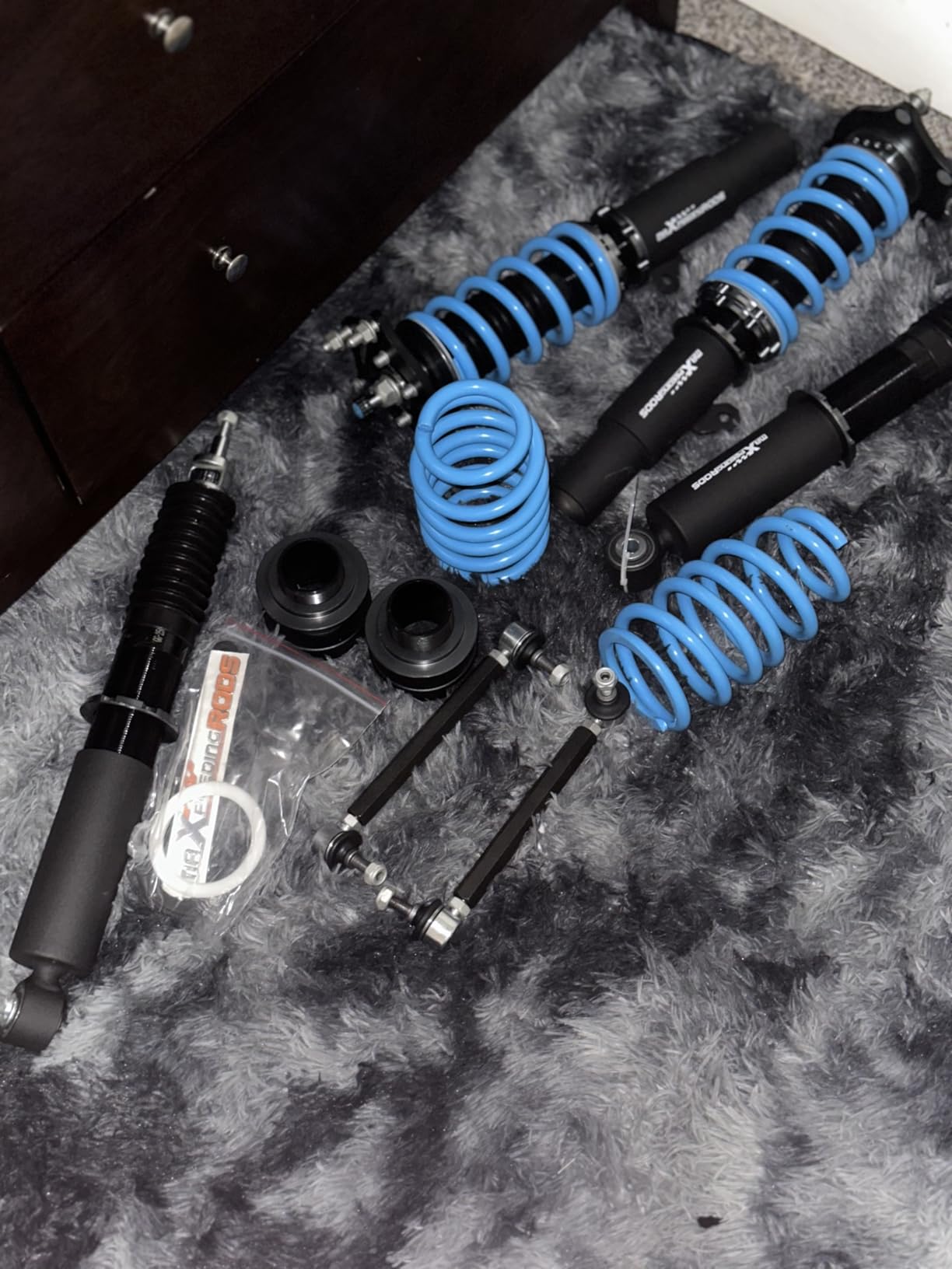 maXpeedingrods Coilover for Honda Civic Coupe & Sedan 2016-2021, 24 Levels Damper Adjustable Coilovers Suspension Kit Strut, Height Adjustable Shock Absorber, T6 Upgraded Lowering Kits Blue customer photo 1