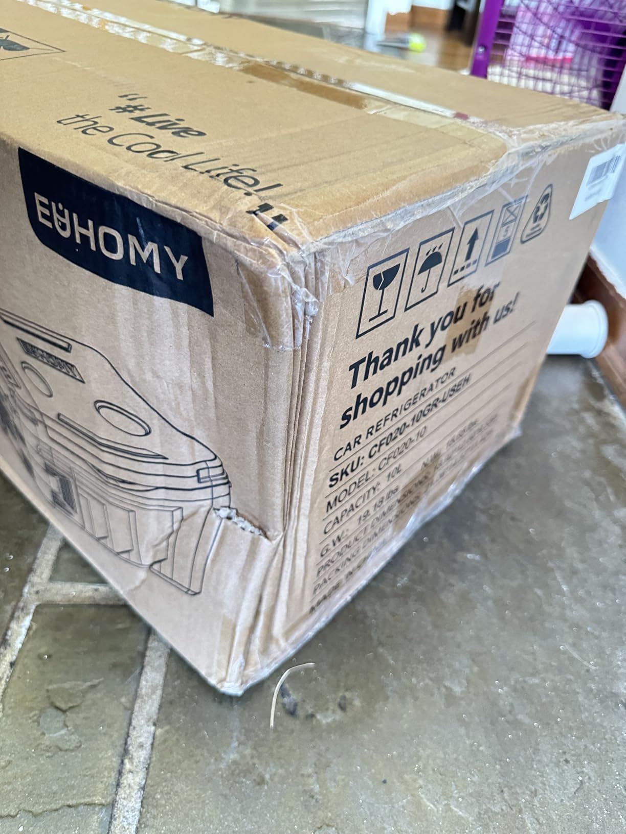 EUHOMY 12 Volt Refrigerator, 11 Quart (10L) Compressor Electric Cooler APP Control, Car Fridge 12/24V DC & 100-240V AC, Car refrigerator -4℉~68℉, Portable Freezer for RV, Camping, Travel customer photo 2