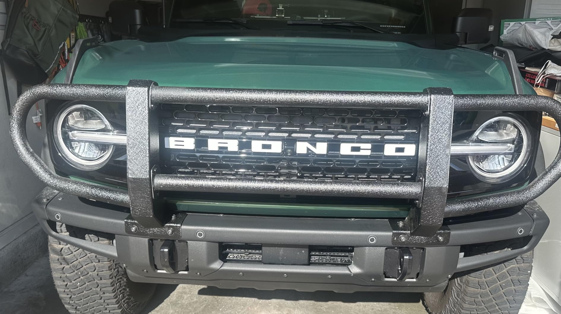 Hooke Road Bronco Front Brush Grille Guard Full-Width Push Bull Bar for 2021-2026 Ford Bronco 2 or 4 Doors (ONLY for Models with Factory Modular Steel Front Bumper) customer photo 2