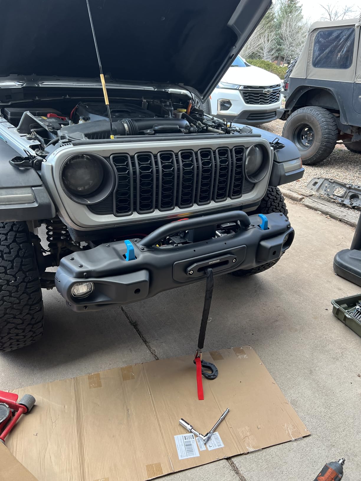 OPENROAD 12000 lb Recovery Winch with Synthetic Rope and 2 Wireless Remotes - IP68 Waterproof 12V Electric Winch for Jeep, SUV, Truck & Trailer - Panther Series 3S customer photo 2