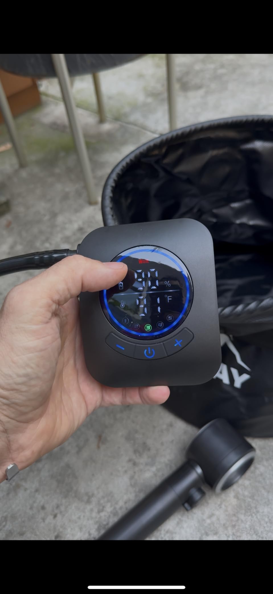 Portable Shower for Camping, 8000mAh Rechargeable Camping Shower Pump with XL Foldable Bucket, IPX8 Waterproof, Surrounding Water Inlet, 5 Pressure Modes Outdoor Shower Pump for Hiking, Travel, Pet customer photo 2