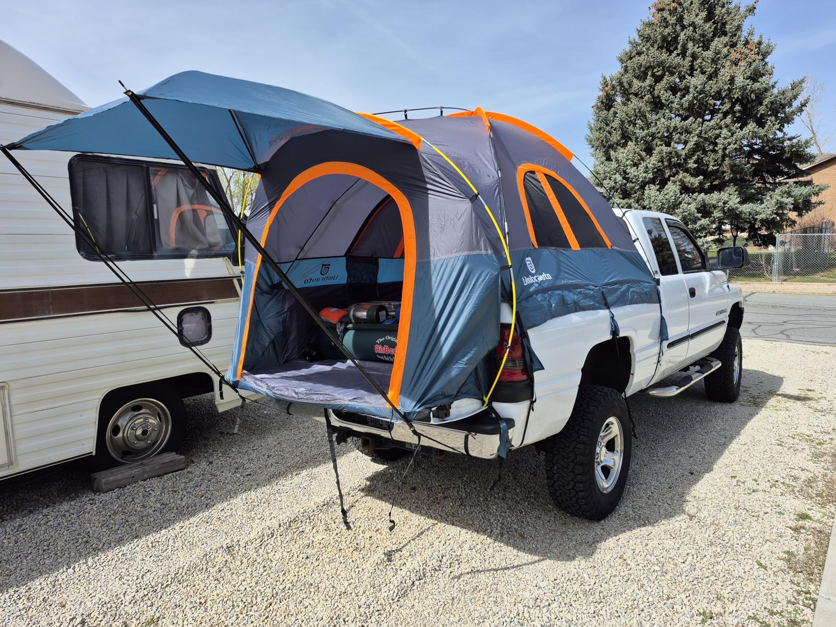 Umbrauto Truck Bed Tent 5.5-6ft: Easy Set Up Pickup Truck Tents for Camping, Waterproof PU3000mm Canopy for Truck Camper, Portable, Spacious for 2 Person Green customer photo 1