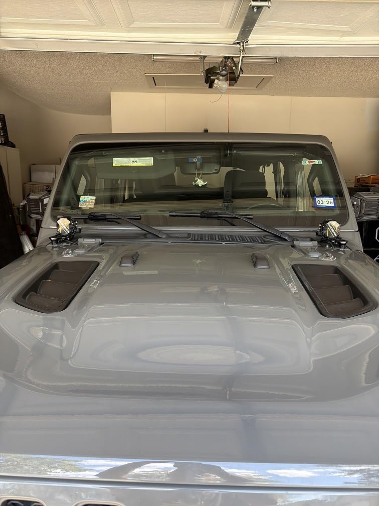 Auxbeam 3 Inch Round Driving Lights, 108W Side Shooter Offroad Pod Lights with Amber DRL, 270° Ultra-Wide Ditch Light Hyper Spot Beam Work 3 Modes White Amber Yellow Cube Pod with Covers, Pair customer photo 1