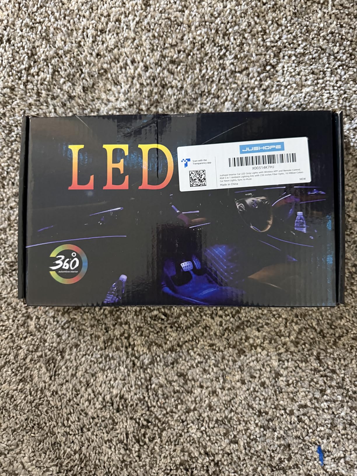 Car LED Strip Lights, USB Interior Ambient Lighting Kits with Wireless APP and RF Remote Control, 16 Million Colors Music Mode Car Decoration Lights with 315 inches 3.0mm Fiber Optic (6 in 1) customer photo 2