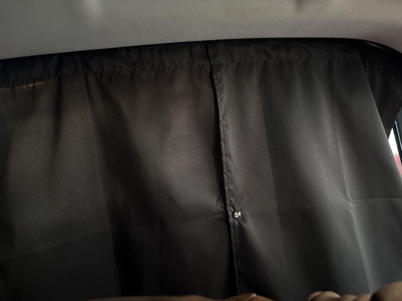 Car Window Shades, 2 Pack Magnetic Double Layer Window Shade for Baby in Car, Adjustable Privacy Blackout/See-Through Back Window Curtains for Baby Kids UV Protection customer photo 1