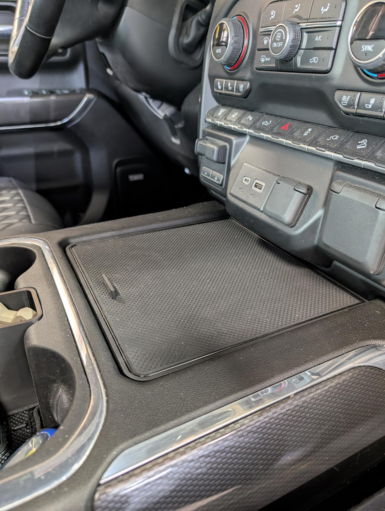 Center Console Compartment Cover Hidden Organizer Fits 2019-2022 Chevy Silverado/GMC Sierra 1500 and 2020-2023 Chevy Silverado/GMC Sierra 2500HD 3500HD Accessories (Full Console w/Bucket Seats Only) customer photo 1