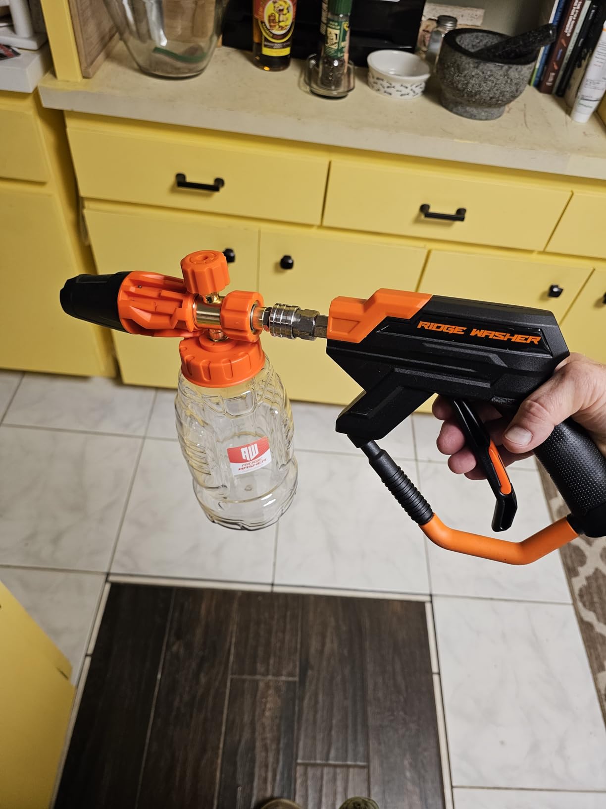 RIDGE WASHER Pressure Washer Gun Foam Cannon with Dual Connector Accessory, Double Tip Attachment for Foam Blaster, Stainless Steel Car Wash Foam Gun customer photo 2