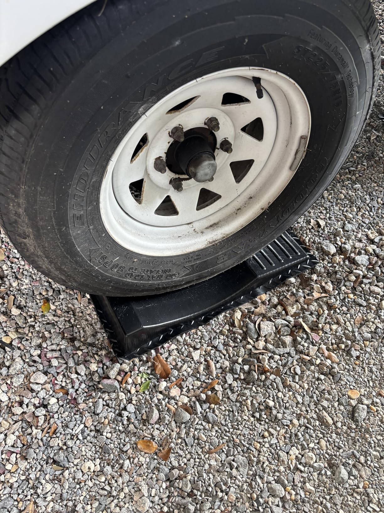 USA Made Extra-Wide Heavy-Duty Flat-Free Tire Ramps with 4 Thick Mats - Prevent Flat Spots During Long-Term Storage - Non-Slip HDPE Ramps Support 10 Tons - for Cars, RVs, Trucks - Set of 4 customer photo 1