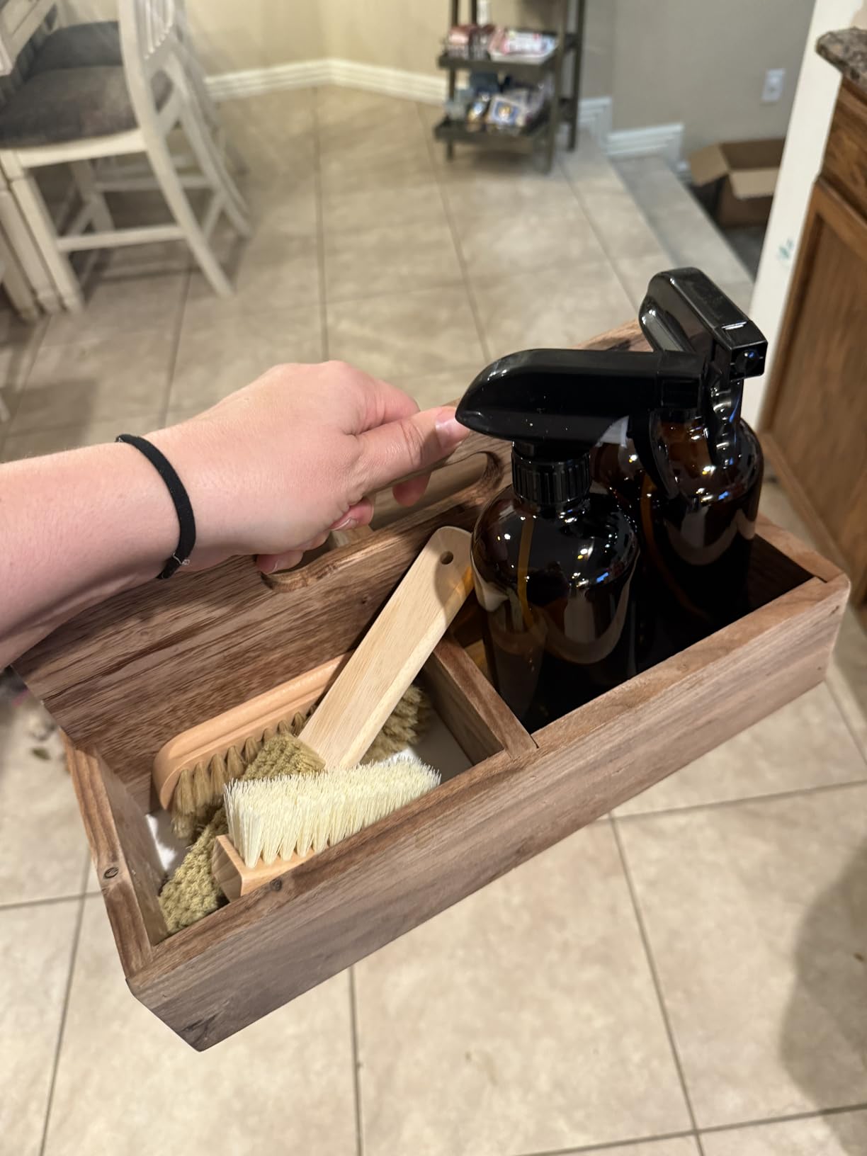 Glass Spray Bottle, Black Glass Spray Bottle Set & Accessories Refillable for Plants Window Cleaners Aromatherapy Facial hydration Watering Flowers Hair Care (2 Pack/16oz) (Black) customer photo 2