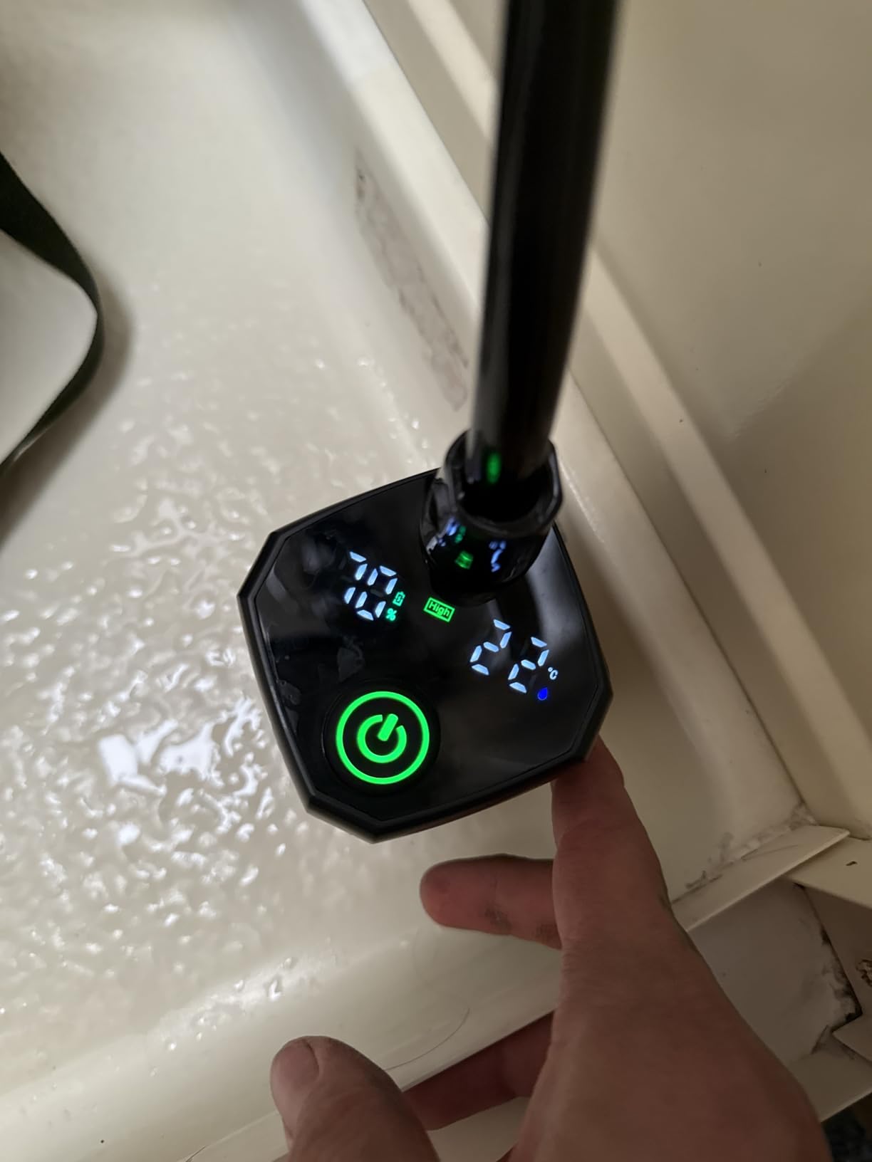 Portable Shower for Camping, 6000mAh Rechargeable Camp Shower Pump with Large Capacity Foldable Bucket, Filtered Shower Head, Outdoor Camping Shower Kit for Travel, Pet Bath, Car Washing customer photo 2