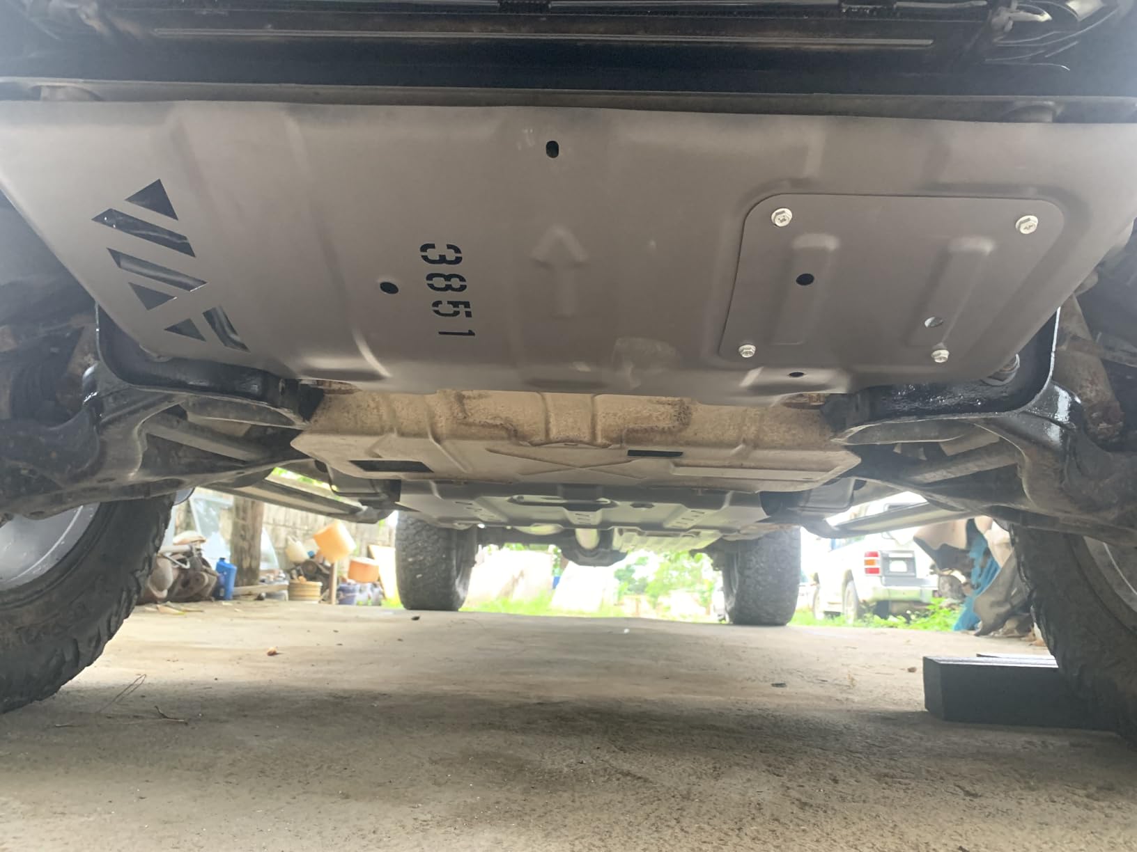 Full Set Steel Skid Plate with Transmission Skid Plate, Heavy-Duty Splash Undercarriage Protection Shield, Compatible with 2015-2022 Ford F150 customer photo 1