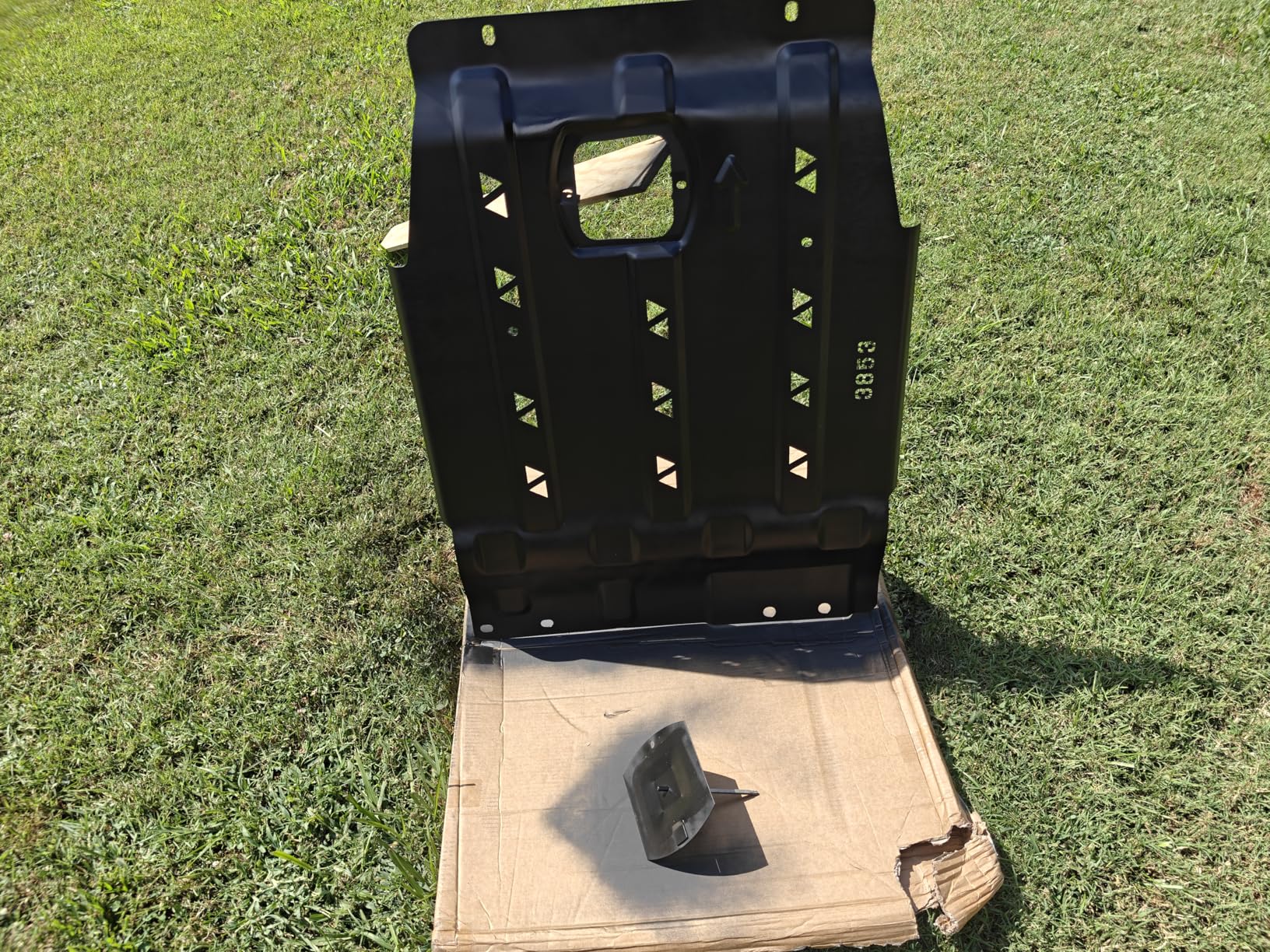 Full Set Steel Skid Plate with Transmission Skid Plate, Heavy-Duty Splash Undercarriage Protection Shield, Compatible with 2015-2022 Ford F150 customer photo 2