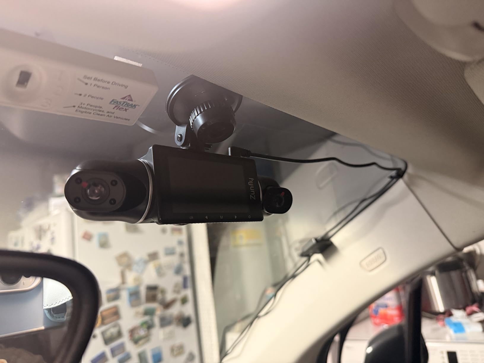 360° Dash Cam Front and Rear View 4 Channel Dash Camera FHD 2K+1080Px3 for Car, Inside/Back 170°+2x150°+170° Wide Angle, 8 IR Lamps Night Vision,WiFi,GPS, APP,G-Sensor with 64GB Card,24/7 Parking Mode customer photo 2