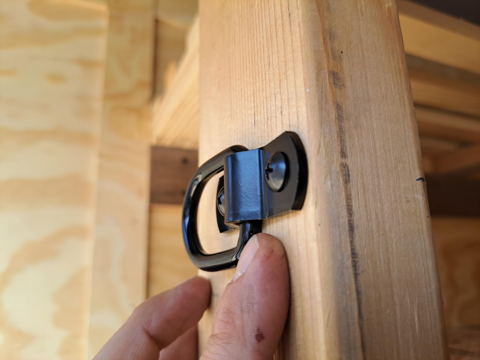 garini Black D Rings Tie Down Anchors,24 Pack 1/4