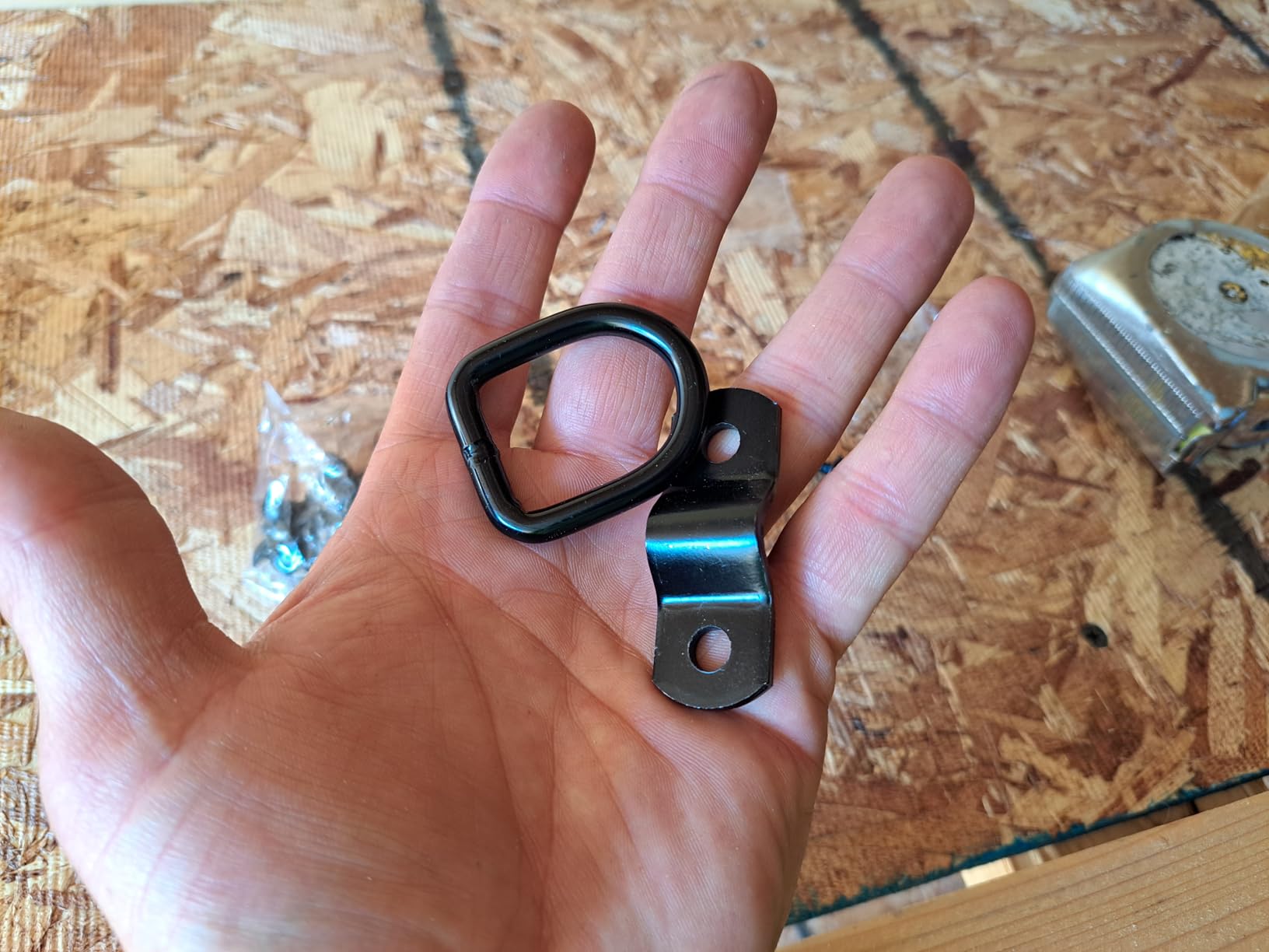 garini Black D Rings Tie Down Anchors,24 Pack 1/4