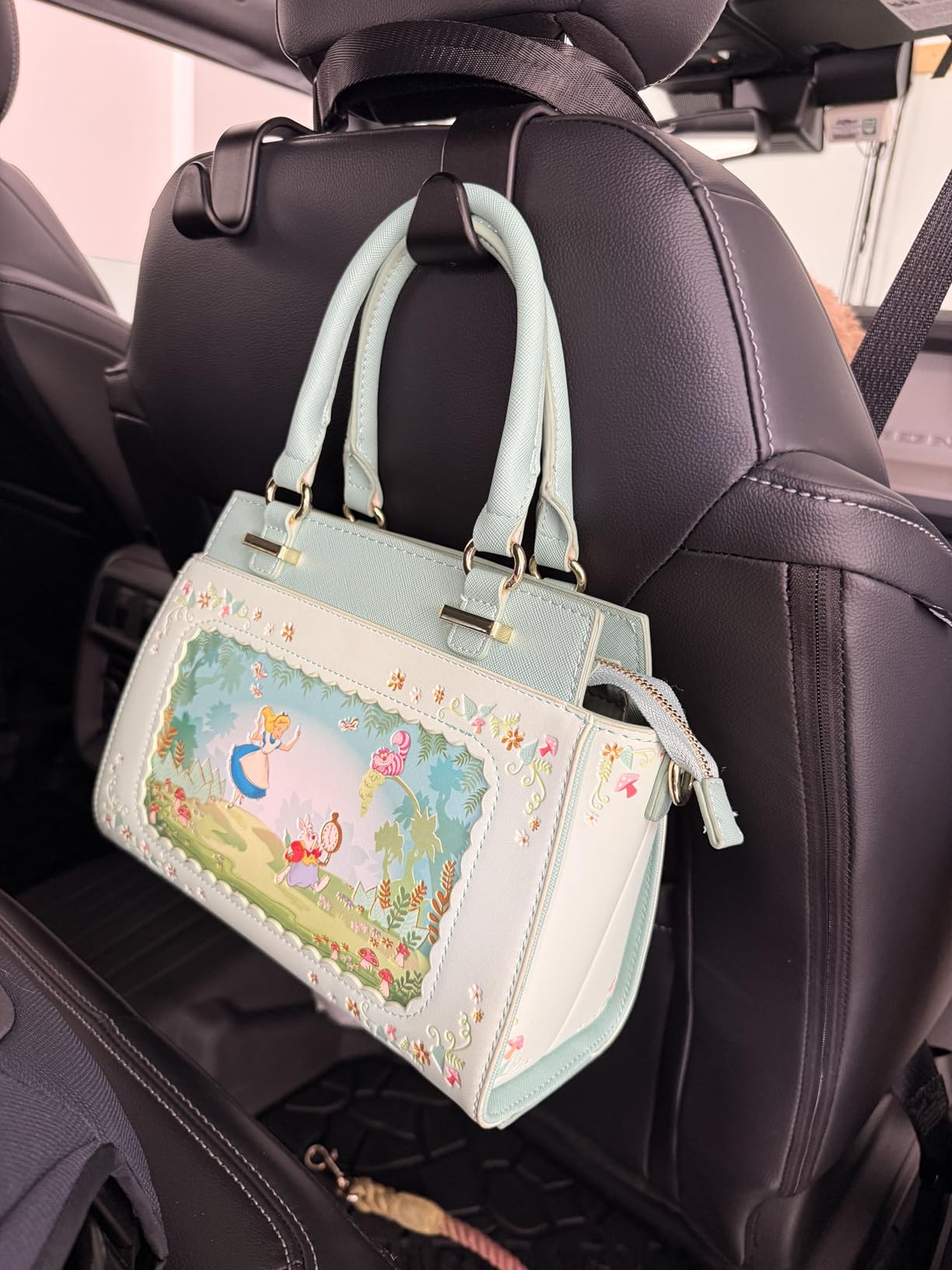 Car Seat Hooks & Purse Holder - 4 Pack Boxed, 55 lb Heavy Duty, Eco PP Car Hooks for Purse/Bag/Baby Gear/Gym Bag/Groceries/Cup/, Fits 0.32-0.55