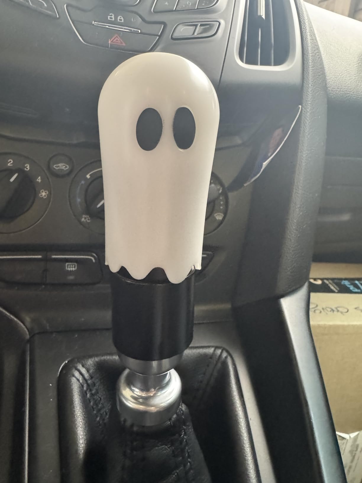 muge racing Ghost Shift Knob, Aluminum Weighted Automotive Gear Shift Manual knobs Lever with 3 Threaded Adapters M8 M10 M12 x 1.25, Universal for Vehicle Funny Cool Spooky Car Accessories (Purple) customer photo 2