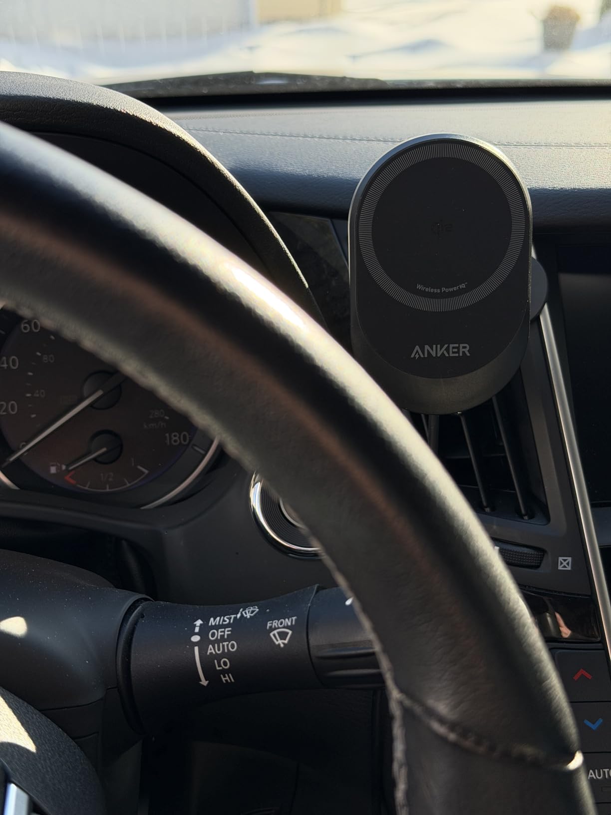 Anker Prime MagSafe Car Mount Charger, Qi2 25W Certified Wireless Car Charger with TEC Cooling, Strong Magnets, Air Vent Mount for iPhone 17-12 Series (Check Vent Compatibility, Includes 60W Adapter) customer photo 2