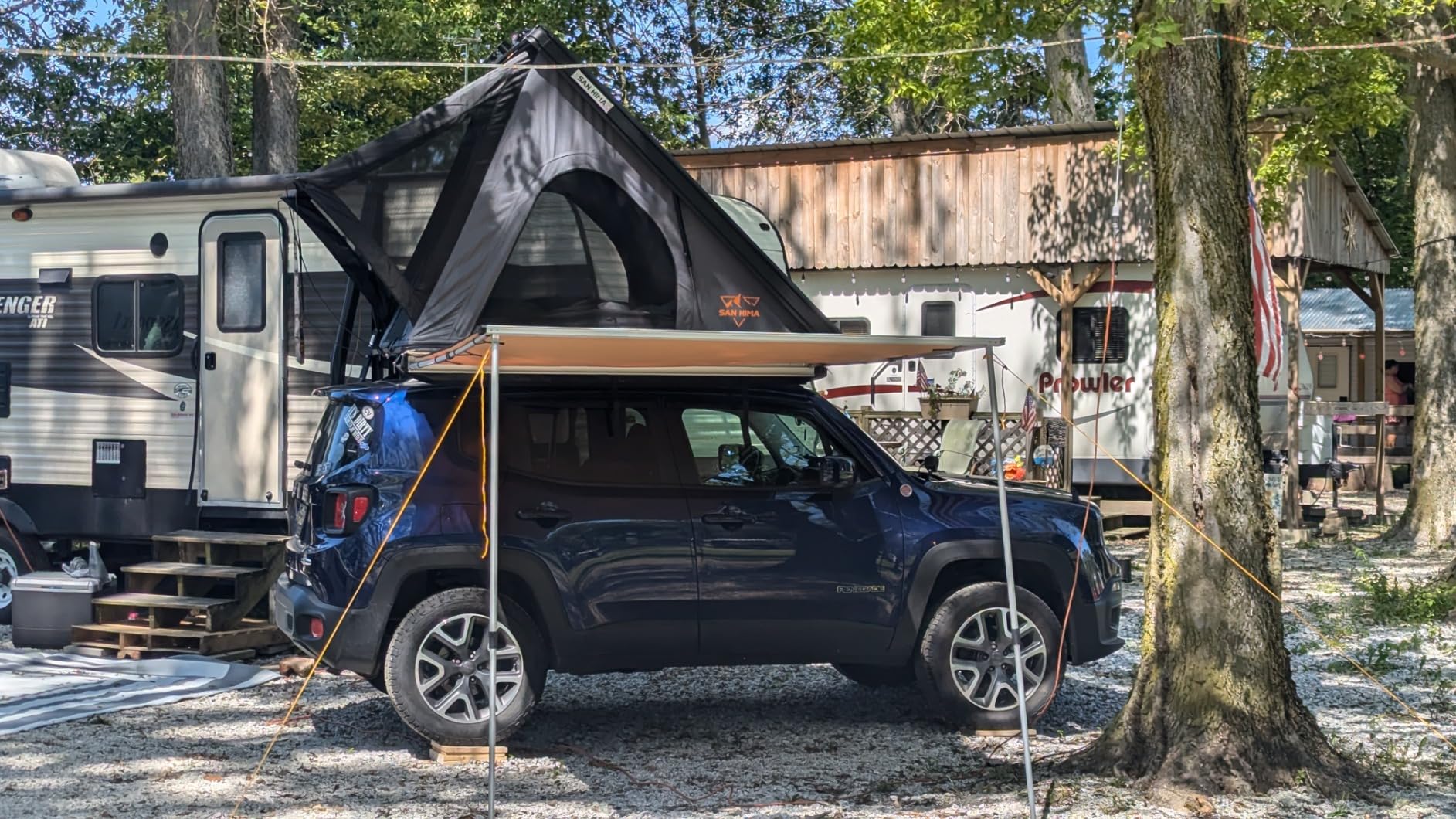 Sanhima Rooftop Tent Hard Shell - Hotham Lite Overland Aluminium Roof Top Tent 4.56
