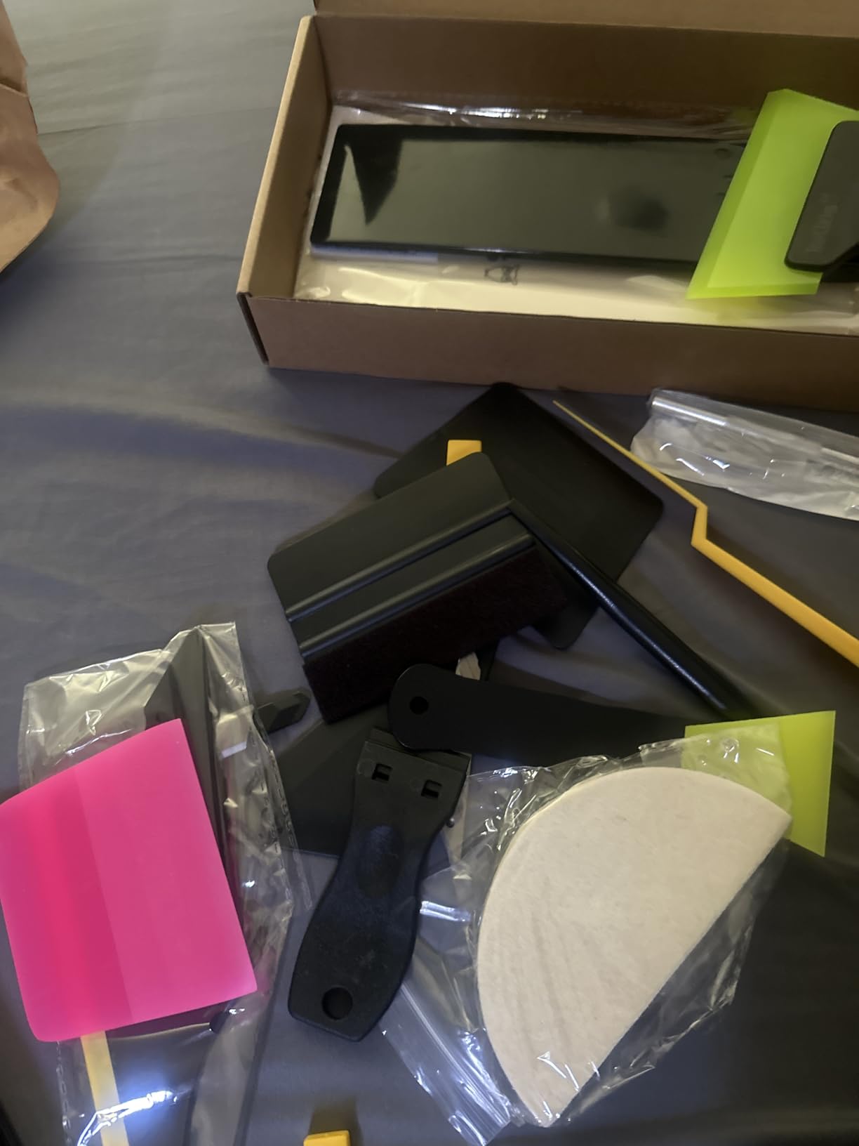 Window Tint Tools kit Vinyl Wrap Tool for Car Tinting Windshield Back Window Squeegee Bulldozer Squeegee Scrubber Paddle Rubber for Car Wrapping PPF Film Installation Auto Tint Kit Professional customer photo 2