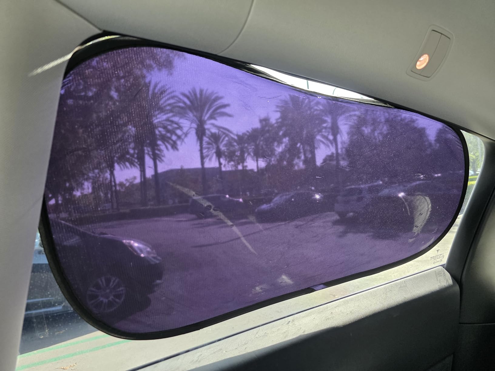 ZATOOTO Tesla Model Y Window Shades for Rear Window Sun Shade Semi Transparent Static Cling | Custom Fit 2020-2024 | 95% UV & Heat Block | Privacy Protection | No Adhesive, Tool-Free Install customer photo 1