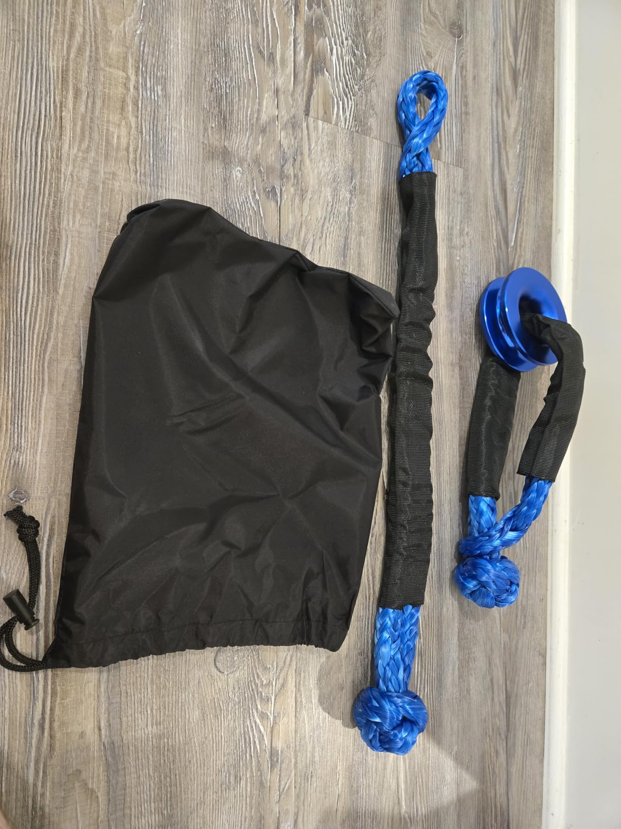 BARTOO Winch Snatch 66000 LB Recovery Ring with 2 PCS Soft Shackle 1/2