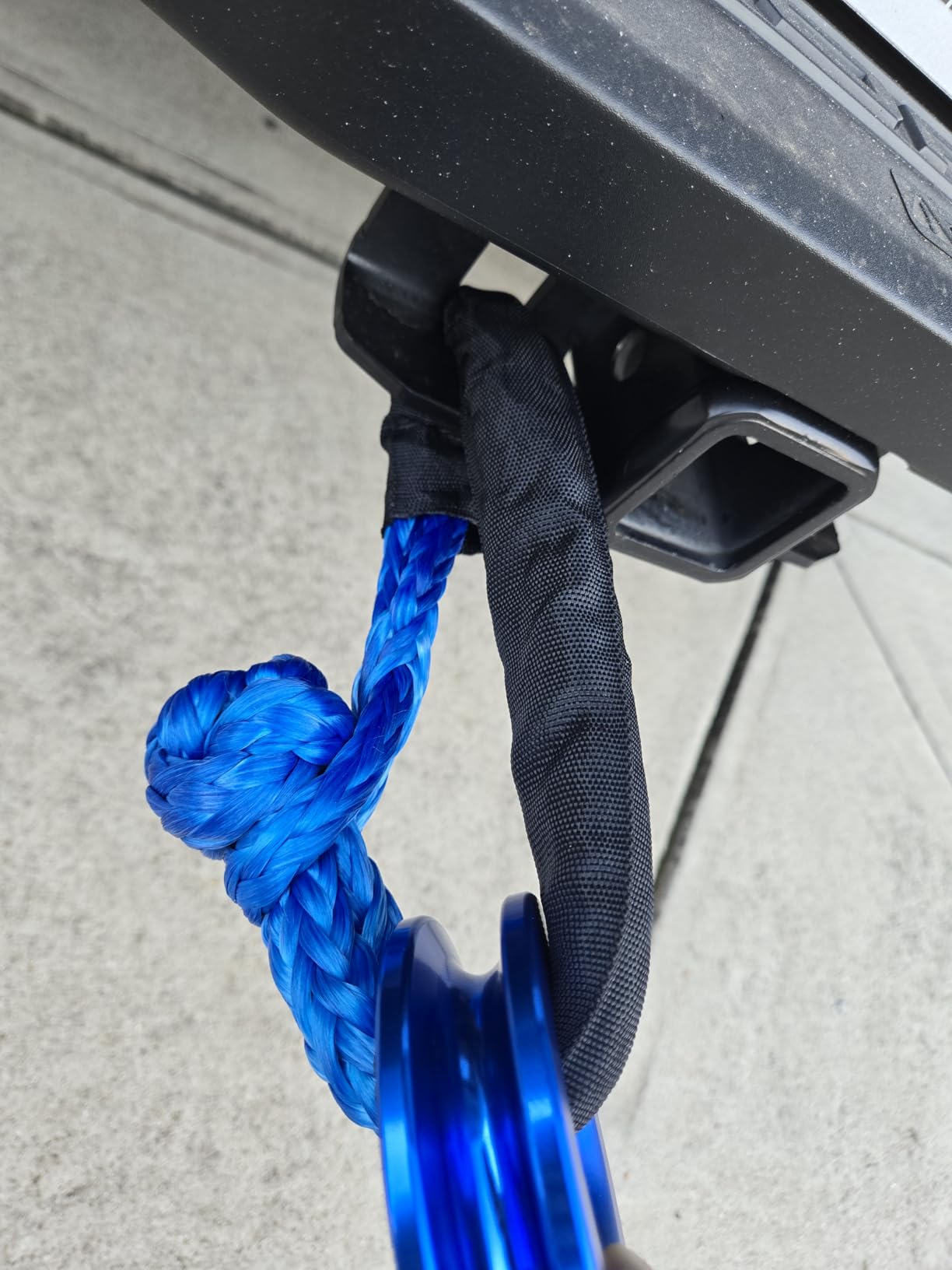 BARTOO Winch Snatch 66000 LB Recovery Ring with 2 PCS Soft Shackle 1/2