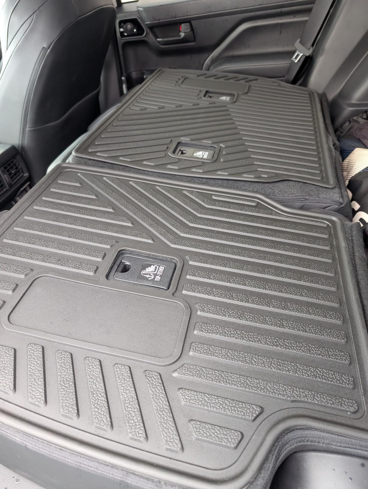 LASFIT Floor Mats for Toyota RAV4 2019-2025 (Fit Hybrid/Prime/PHEV) | Hybrid LE/XLE/XSE/Limited & Prime All Weather TPE Custom Fit Floor Liner for RAV 4 1st & 2nd Row Car Mat Accessories, Black customer photo 2