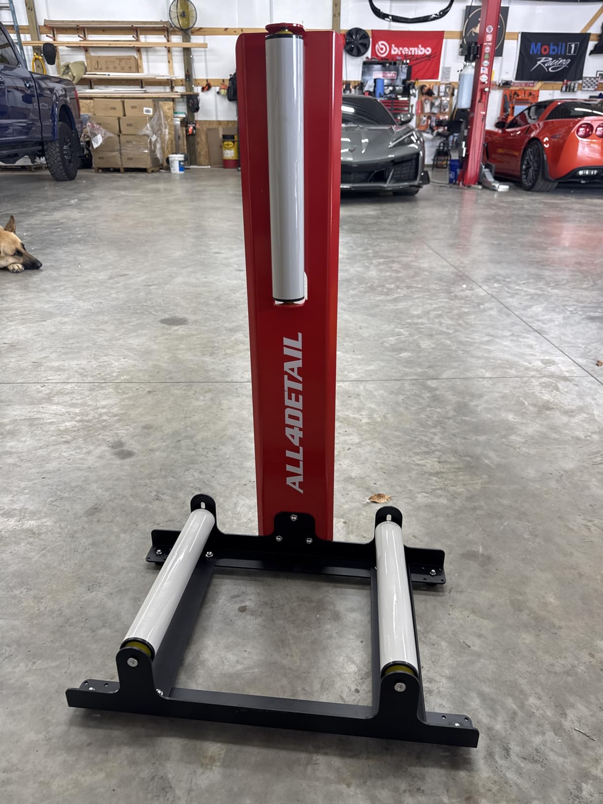 360° Rolling Wheel Detailing Stand, Heavy Duty Wheel Cleaning Stand for Wheel Tire Rim Cleaning Ceramic Coating, Black customer photo 1