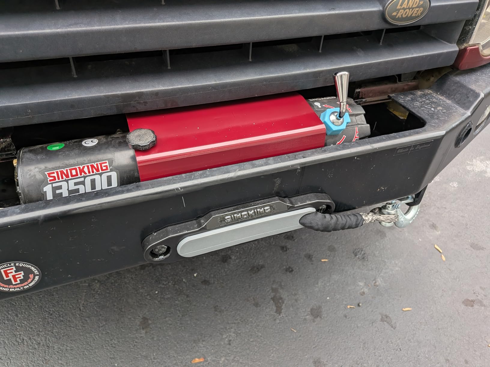 SINOKING 13500 lb Electric Winch for Jeep, Truck, SUV, Trailer Winch & Boat Winch - Heavy Duty Synthetic Rope 12V Winch, Waterproof Towing Winch with Wireless and Wired Remote customer photo 1