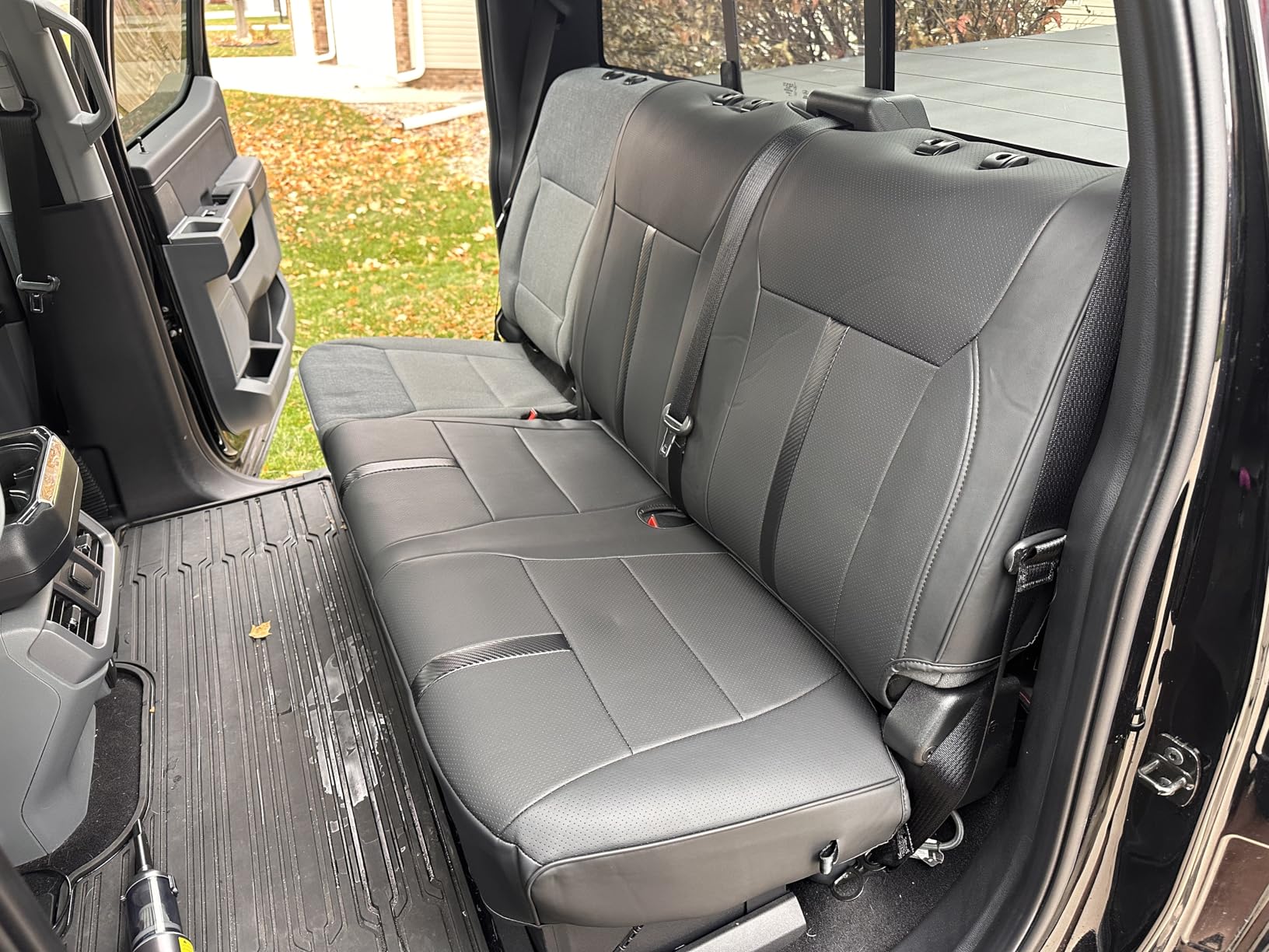 for Ford F150 Seat Covers 2026 2025 2024 2023 2022 2021 2020 2015-2019, Truck Seat Covers for 2015-2023 2024 2025 Ford F150 Accessories, Only fit SuperCrew, Black Camo, Full Set customer photo 2