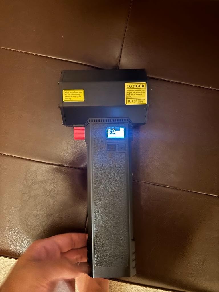 Turbo Dryer Blower for Cars, Car Dryer Air Blower,1600g Instant Thrust, 4 Speeds, 64MM Super Electric Cordless Leaf Blower for Patio Cleaning, Car Drying, Snow Blowing (Ebony) customer photo 1