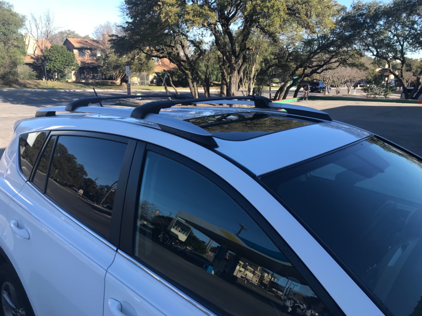 BRIGHTLINES All Black Heavy Duty 220 lbs Wing Shaped Universal Crossbars Roof Racks Compatible with 2013-2018 Toyota RAV4 for Kayak Luggage ski Bike Carrier, a Set of 2 customer photo 2