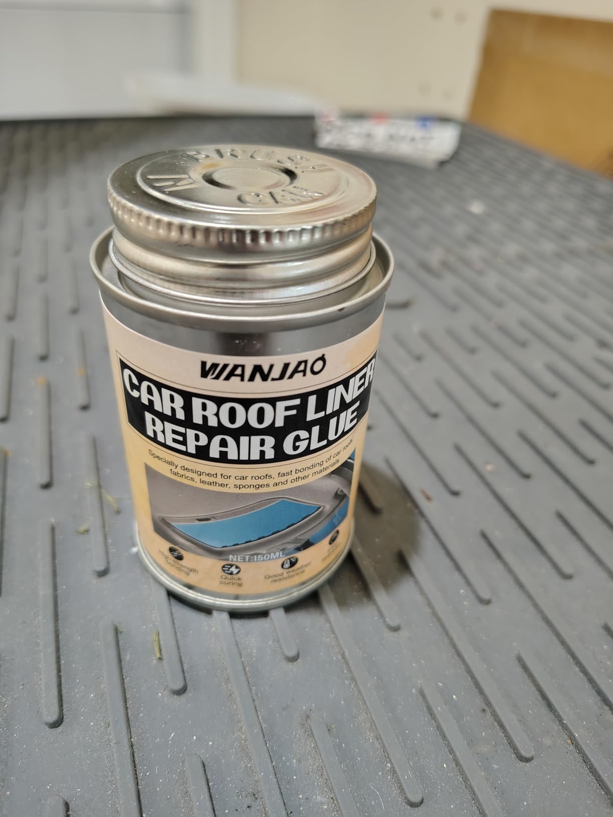 Headliner Repair Glue, Car Headliner Adhesive for Cars Headliner Repair Glue Flexible Car Roof Liner Adhesive with Brush for Automotive interiors, Fabric, Leather, 150ML customer photo 2